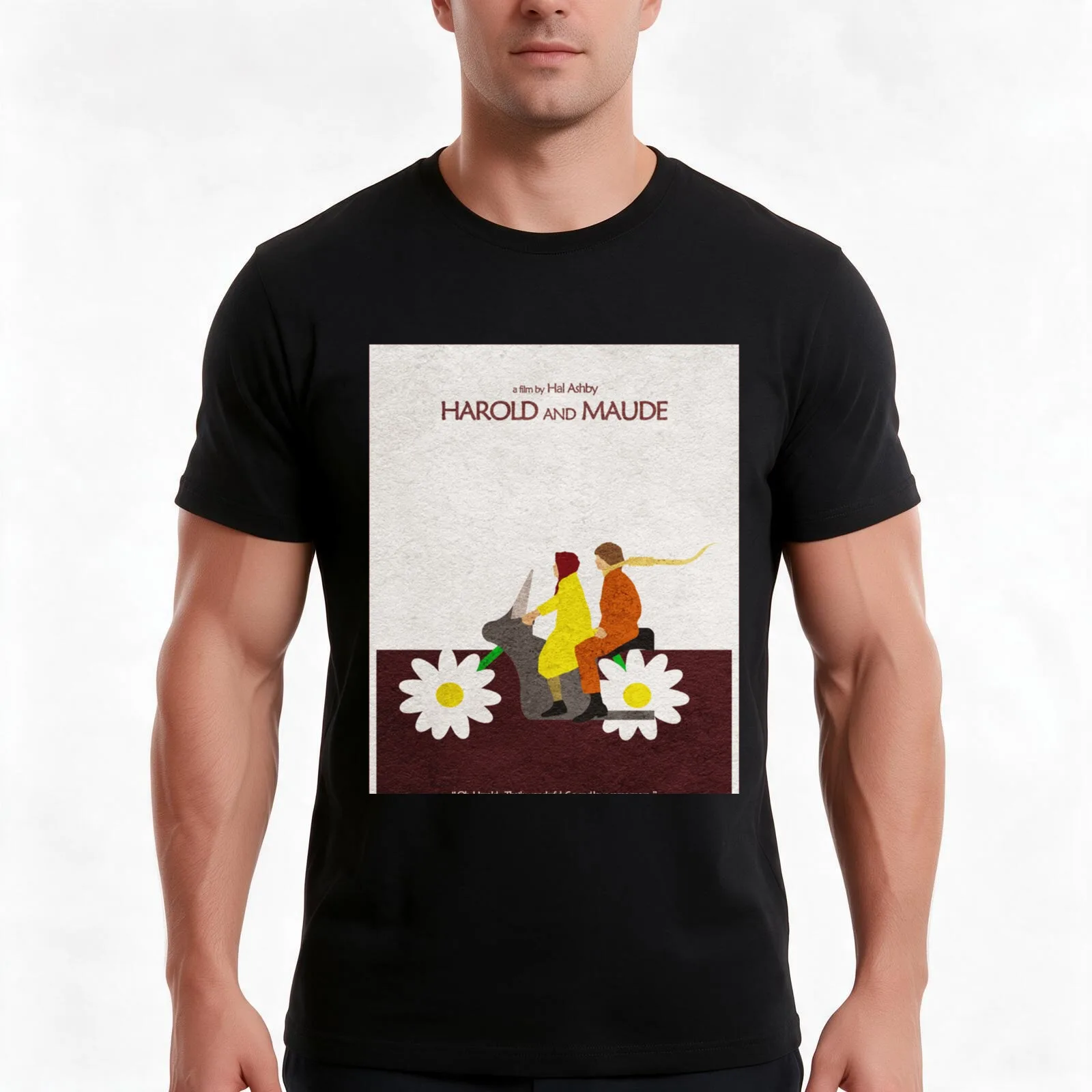 Harold and Maude are a couple. T-Shirt, Summer Casual Cotton Tee, Oversized Streetwear Tops, Vintage Graphic Print, 100% Cotton