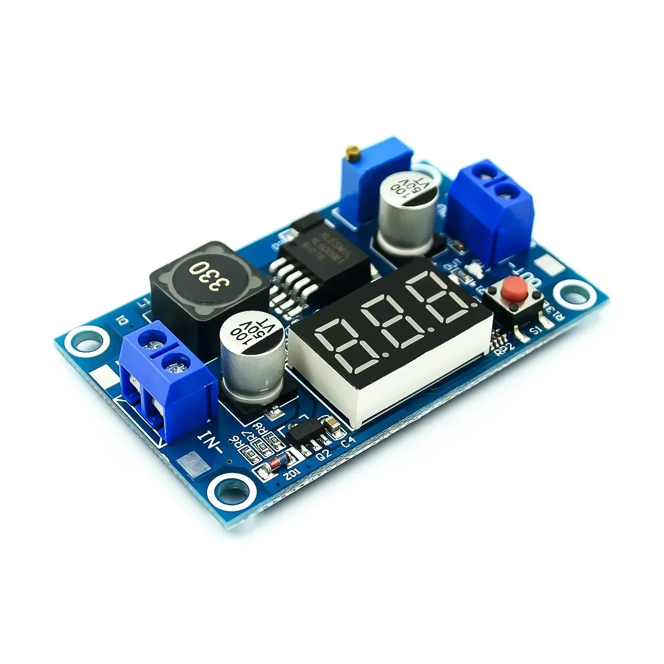 XL6009 Boost Step-up Module Power Supply LED Voltmeter Adjustable boost module with digital voltage meter displayUpdated version