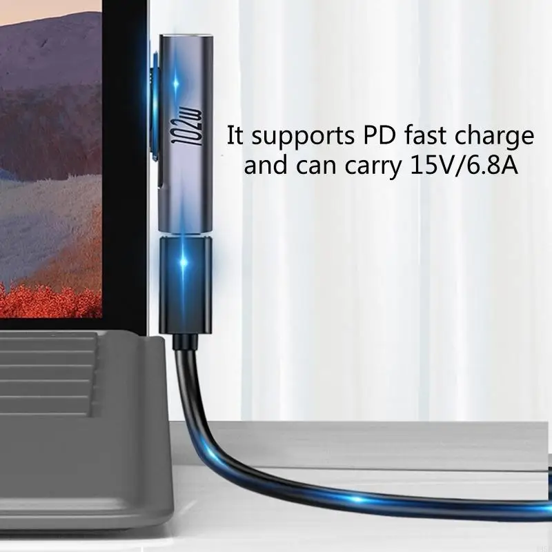 102W USB-C Type C Female PD Fast Charging AdapterConnector for Surface Pro 3 4 5 6 Go Surface Book 1 2 3