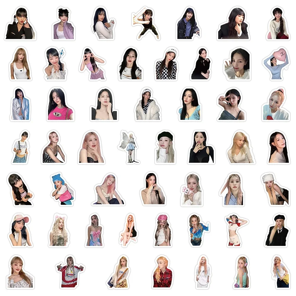 100 個 Kpop Gilrs グループ (G)I-DLE Soyeon MINNIE MIYEON YUQI SHUHUA 落書きステッカーヘルメット自転車ハンドアカウント鉛筆ケース