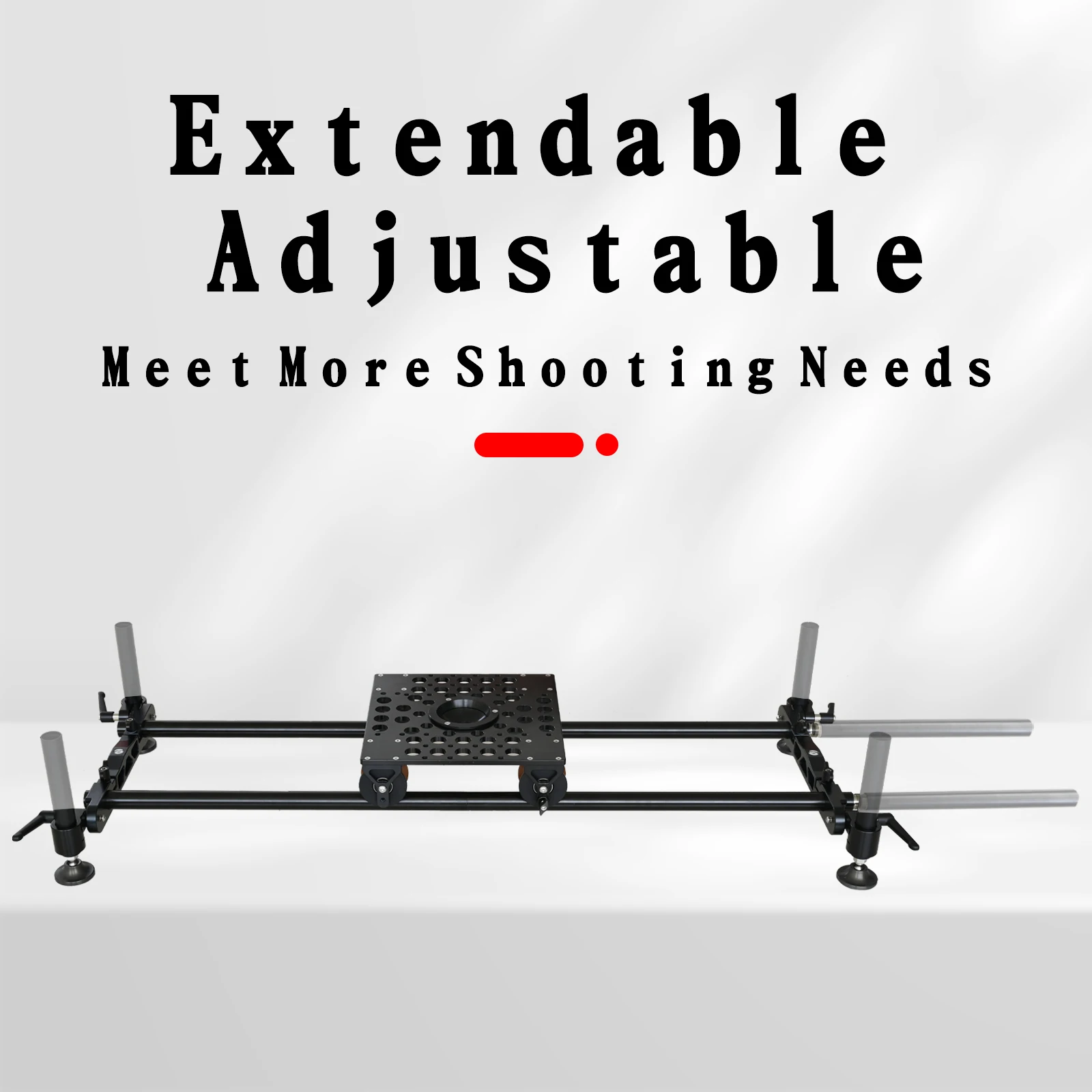 NSH Camera Slider Video Stabilizer,Video Dolly Rail Track with Thicker Tube & More Stable Support