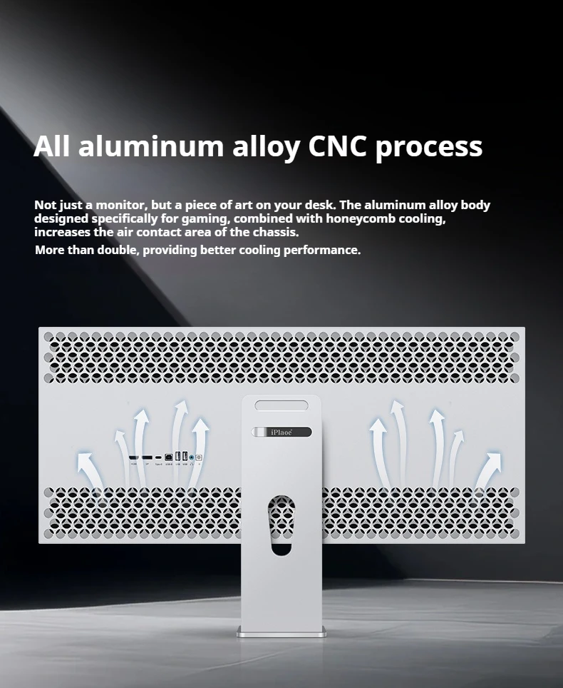 Monitor da 34" Schermo per pesci 2K Supporto multitasking Tipo-C 65W Ricarica Display per computer da gioco Lega di alluminio