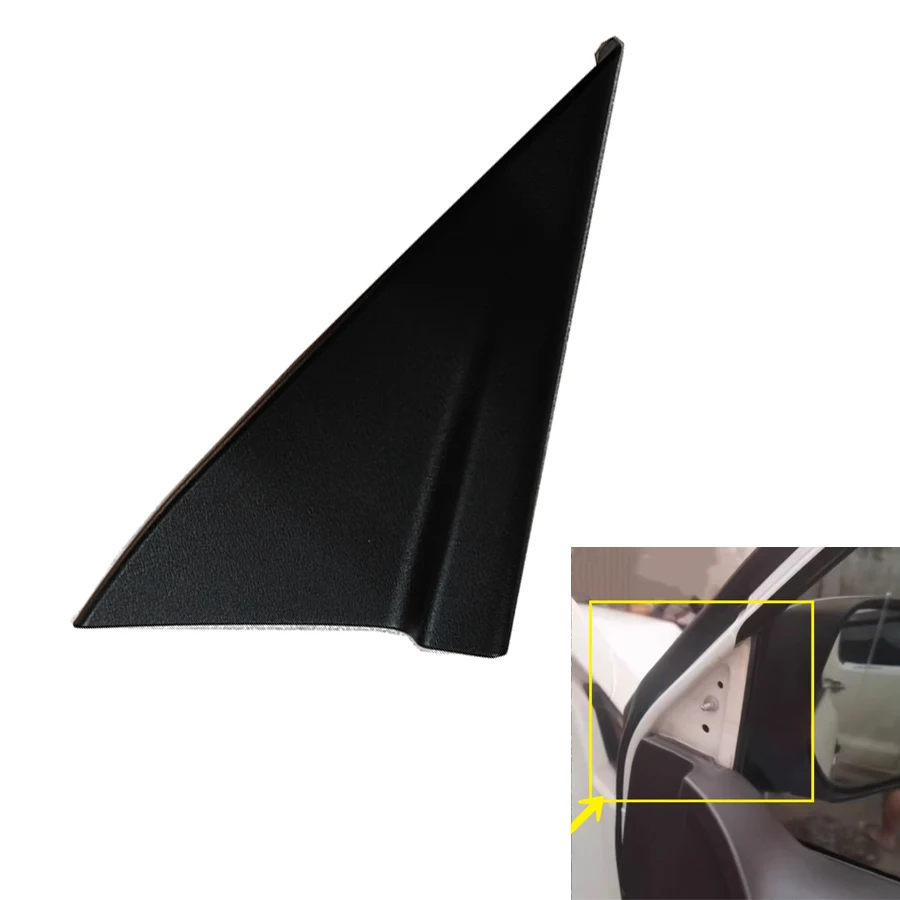 1Pc Black Front Door Lower Frame Trim Panel Garnish Cover Bracket Inner Triangle Plate Cap For Toyota Land Cruiser LC200 2007-21