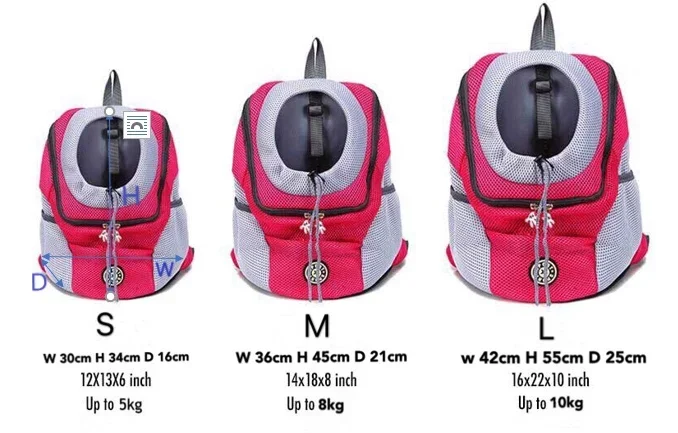 Outdoor Pet Dog Carrier Bag Portable Double Shoulder Mesh Backpack Travel Backpack  Front Bag Head Carrying Bags for Cat image 6