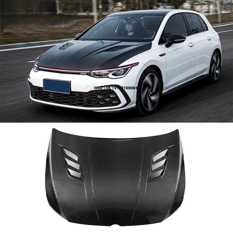 

Carbon Fiber RR Style Hood for Golf 8 MK8 GTI Upgrade Carbon Front Hood Hood Ventilation Cover 2021 2022+