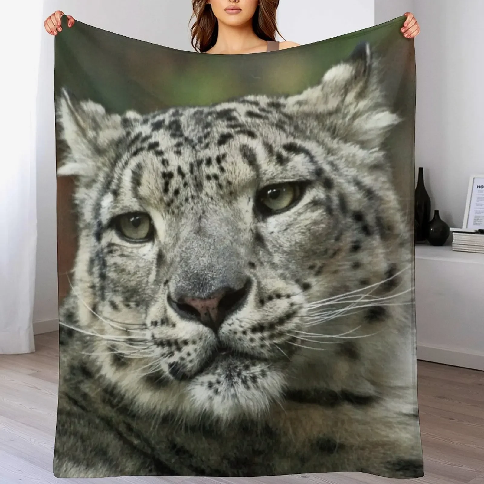 

Leopard 001 Throw Blanket funny gift Flannel Fabric Luxury Brand Cute Blankets