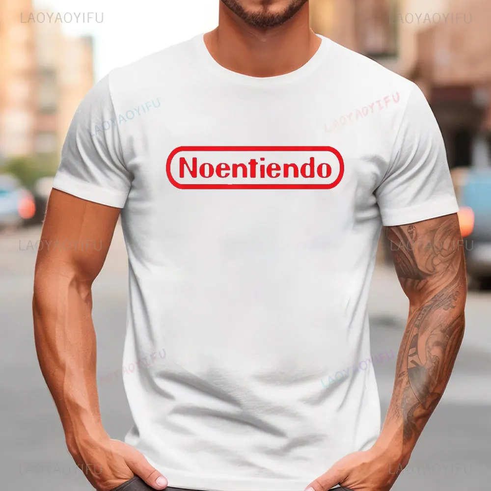 2025 No Entiendo Shirt, lustiges Gamer-Shirt für spanische Lautsprecher, T-Shirts, lässig, zum Verkauf, Baumwolle, Tops, Shirts, Camisa für Herren