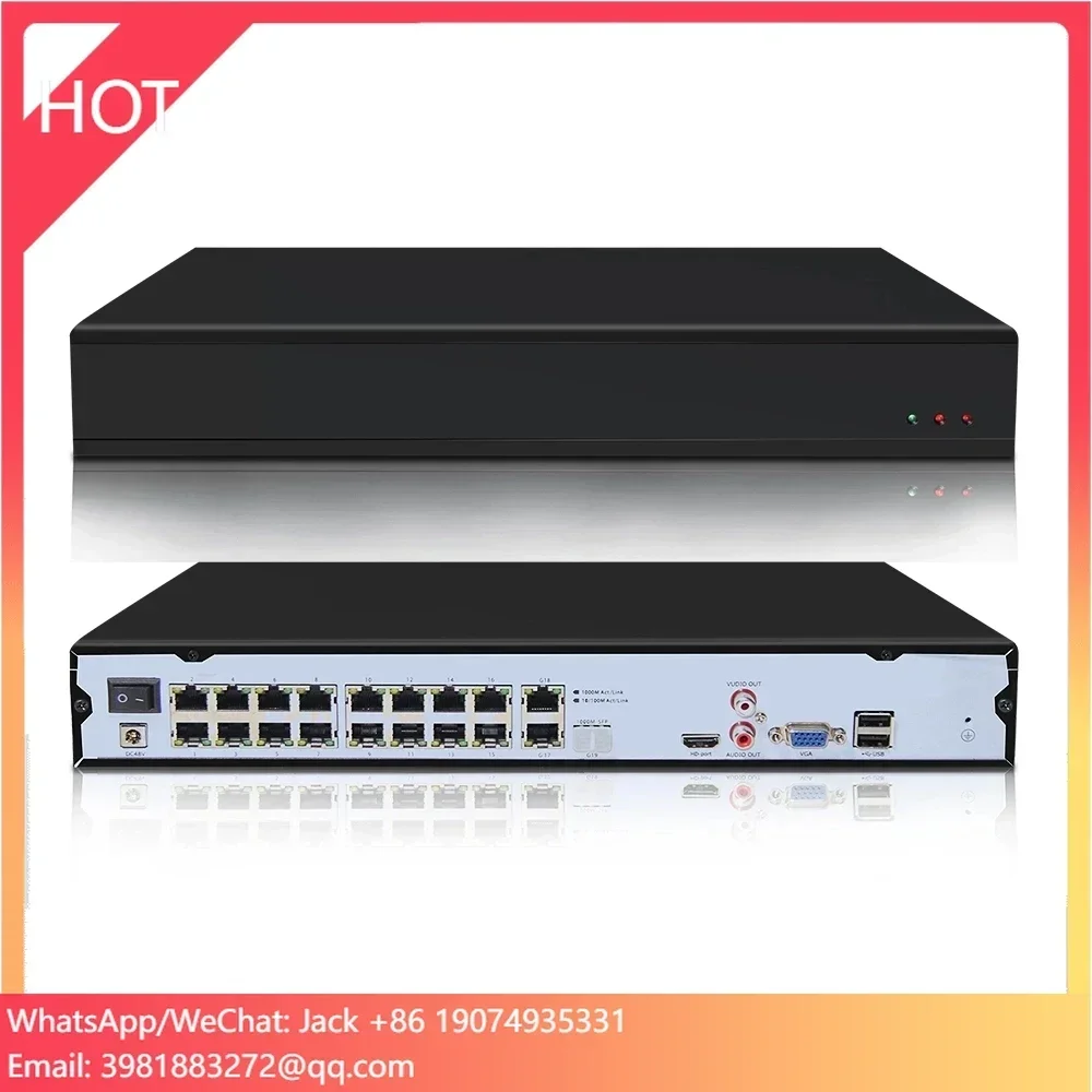 

XMeye 16CH 4K/8MP/4MP POE CCTV NVR HI3516D XMEYE Solution 1*SATA Network CCTV Video Recorder Moving Detection P2P