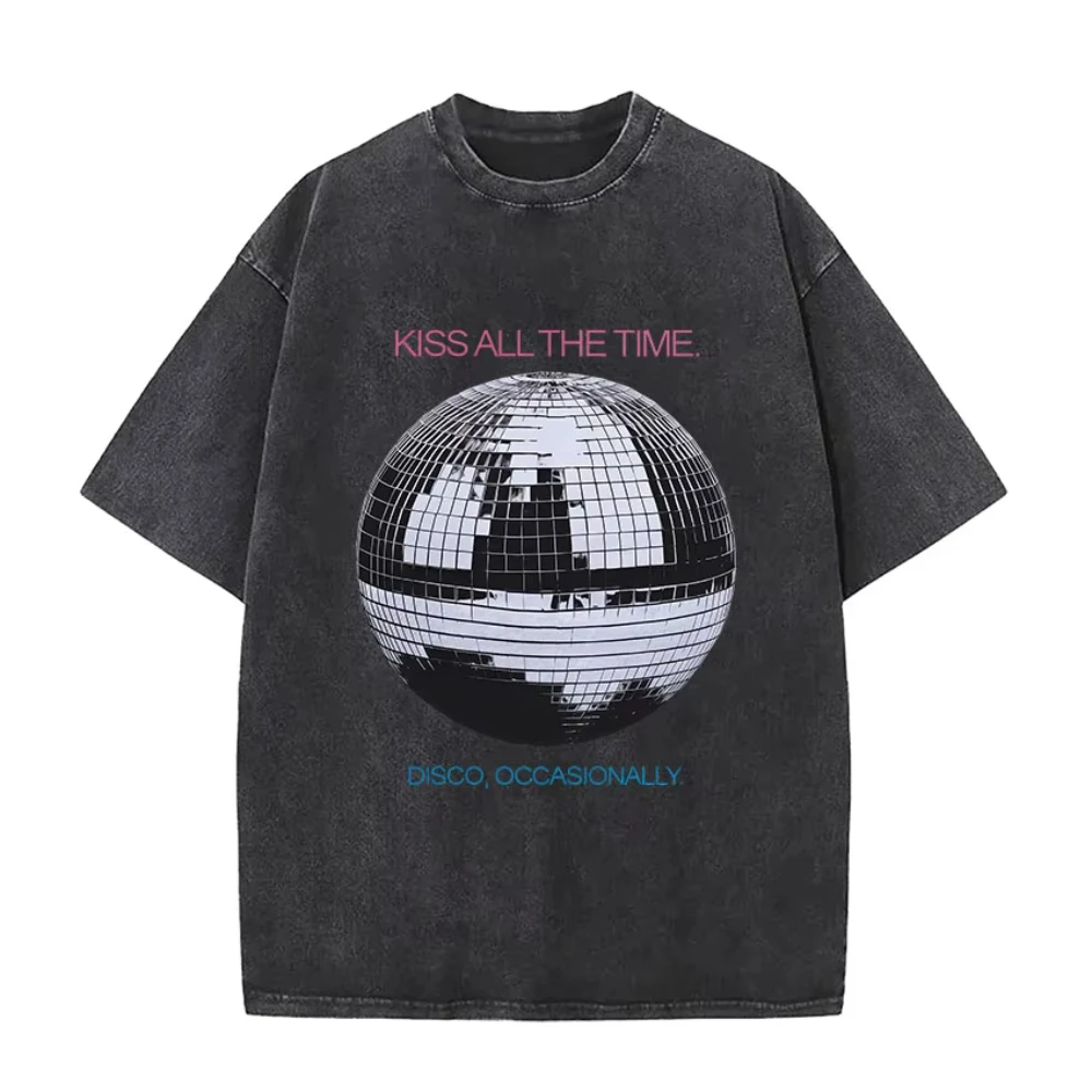 Harry Styles "Together" Tour 2026 Vintage Gewassen T-shirt Mannen Vrouwen Popmuziek Mode Oversized Katoenen Grafische T-shirts Streetwear