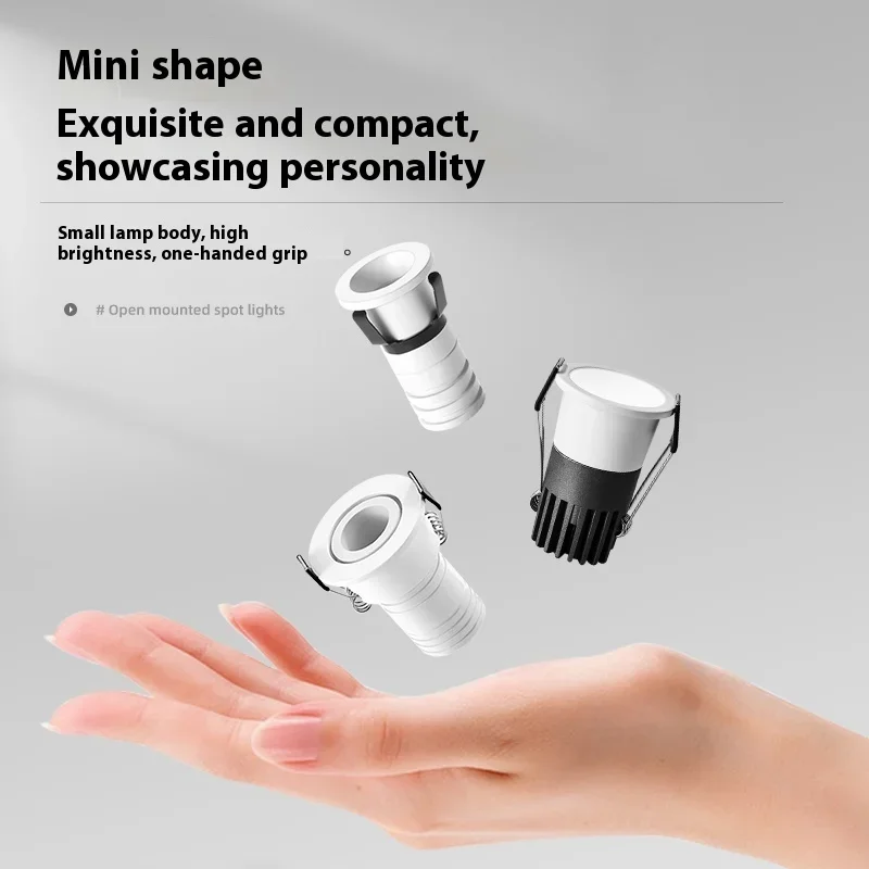 LED راحة ثقب صغير صغير 1W2W3W4W5W عميق مضاد للوهج جميع الألومنيوم إضاءة داخلية سطوع عالية جودة الأضواء #2