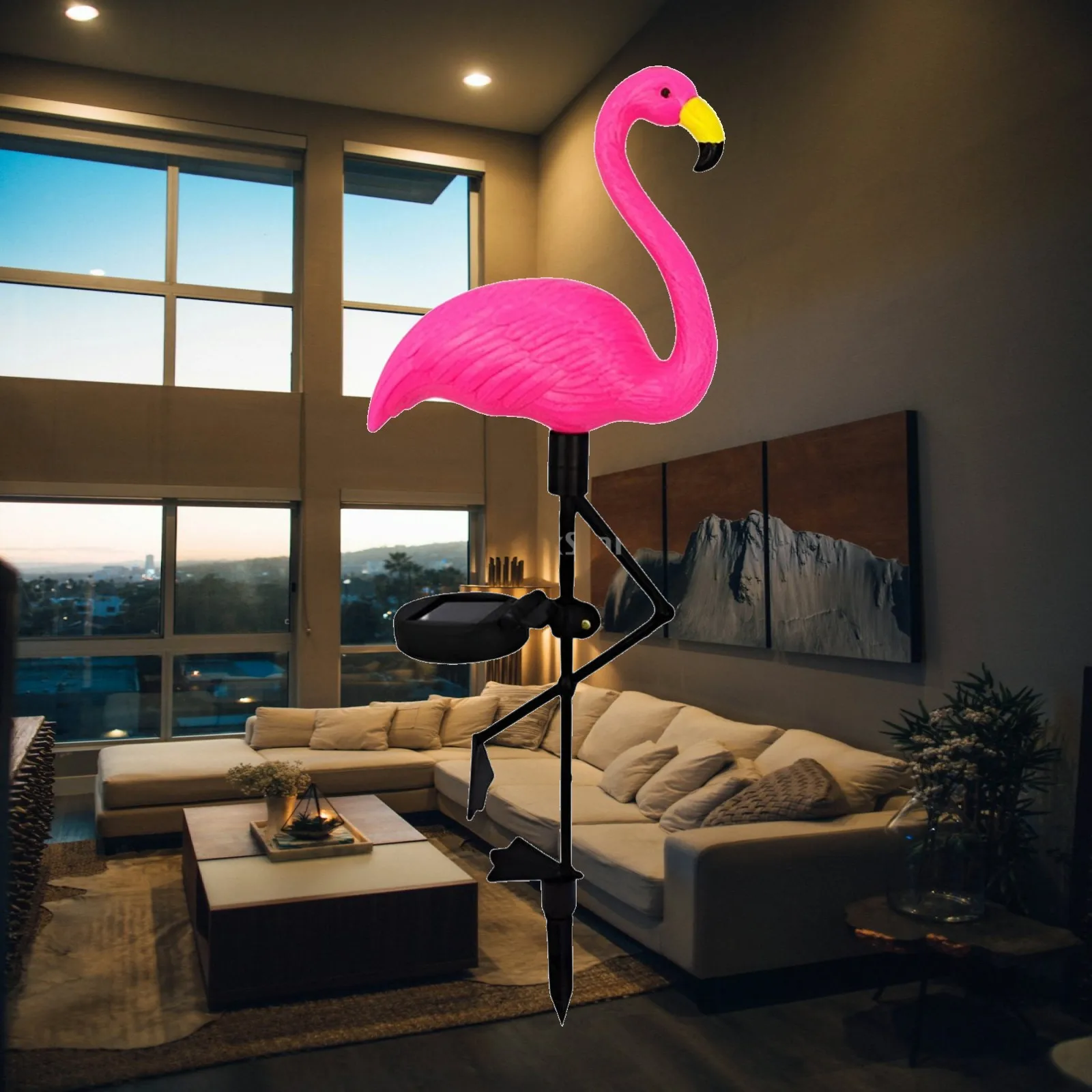 Flamingo Solar Light, IP55 Waterproof Solar Powered Lights, LED Pathway Garden Stake for Garden, Patio, Backyard, Landscaping