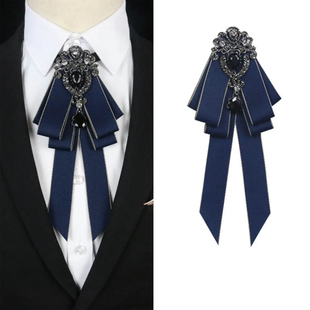 

Лента, черная лента со стразами, галстук-бабочка с кристаллами и стразами, галстук-бабочка из ткани ручной работы, художественная лента, брошь с бантом для мужчин и женщин