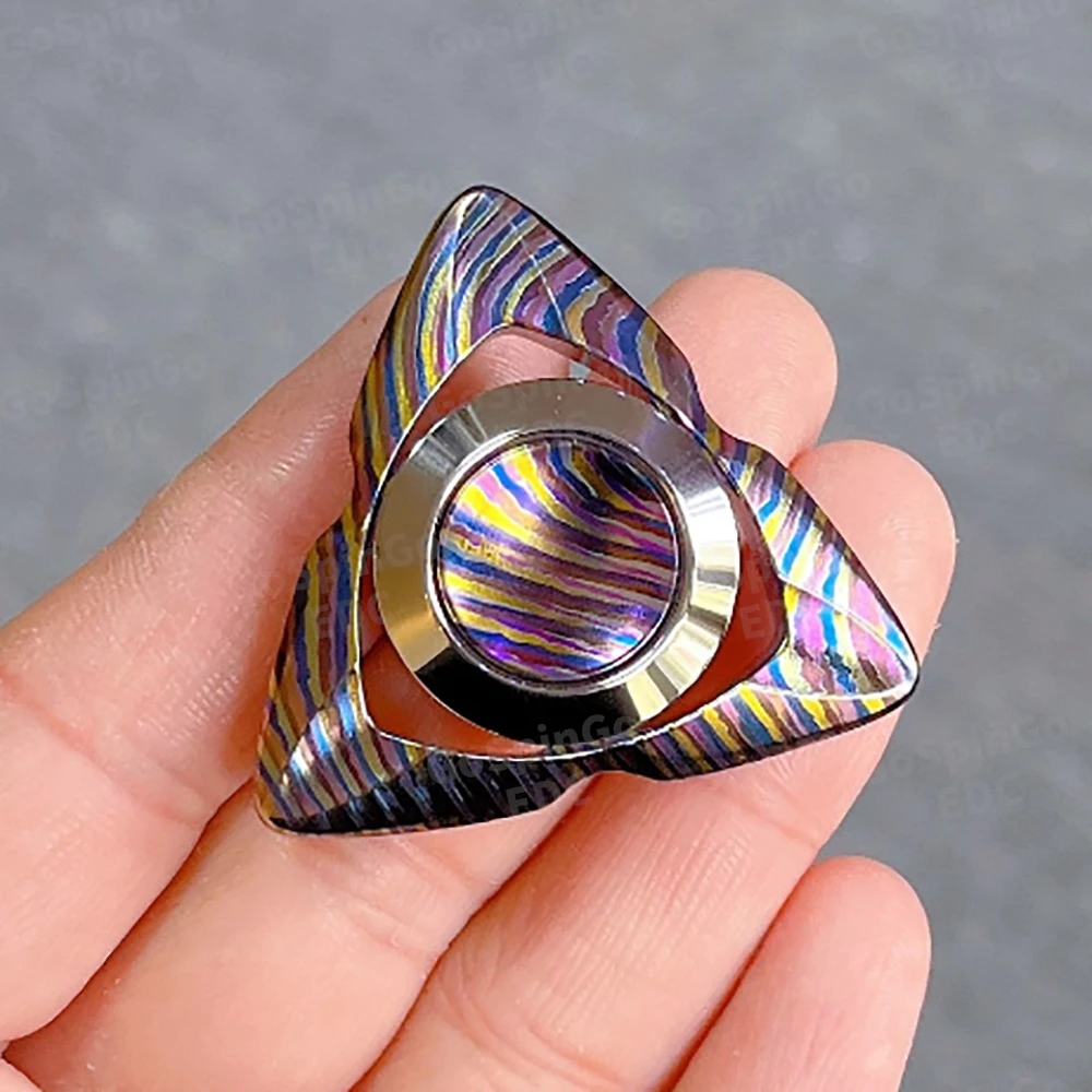 Fairy Works EDC Mave1.1 Fidget Spinner DIY Timascus Stress Relief Toy Fidget Toys For Adults Three-Bladed Fidget Spinner