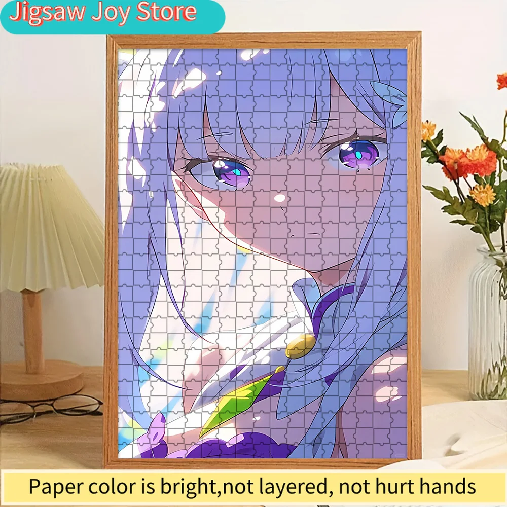 

Пазл Emilia Paper Puzzle, потрясающий аниме-арт персонажа: полуэльф из Re:Zero с длинными светло-фиолетовыми волосами и фиолетовыми глазами, премиум-качество.