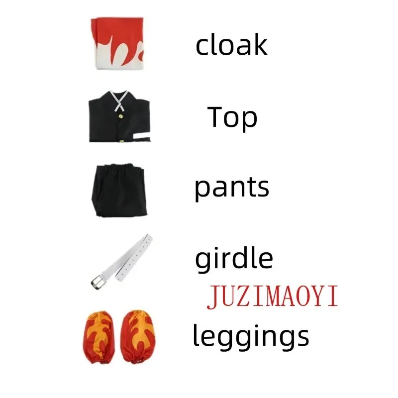 Anime Rengoku Kyoujurou Kimono adulto Cosplay disfraz fiesta de Halloween uniforme peluca