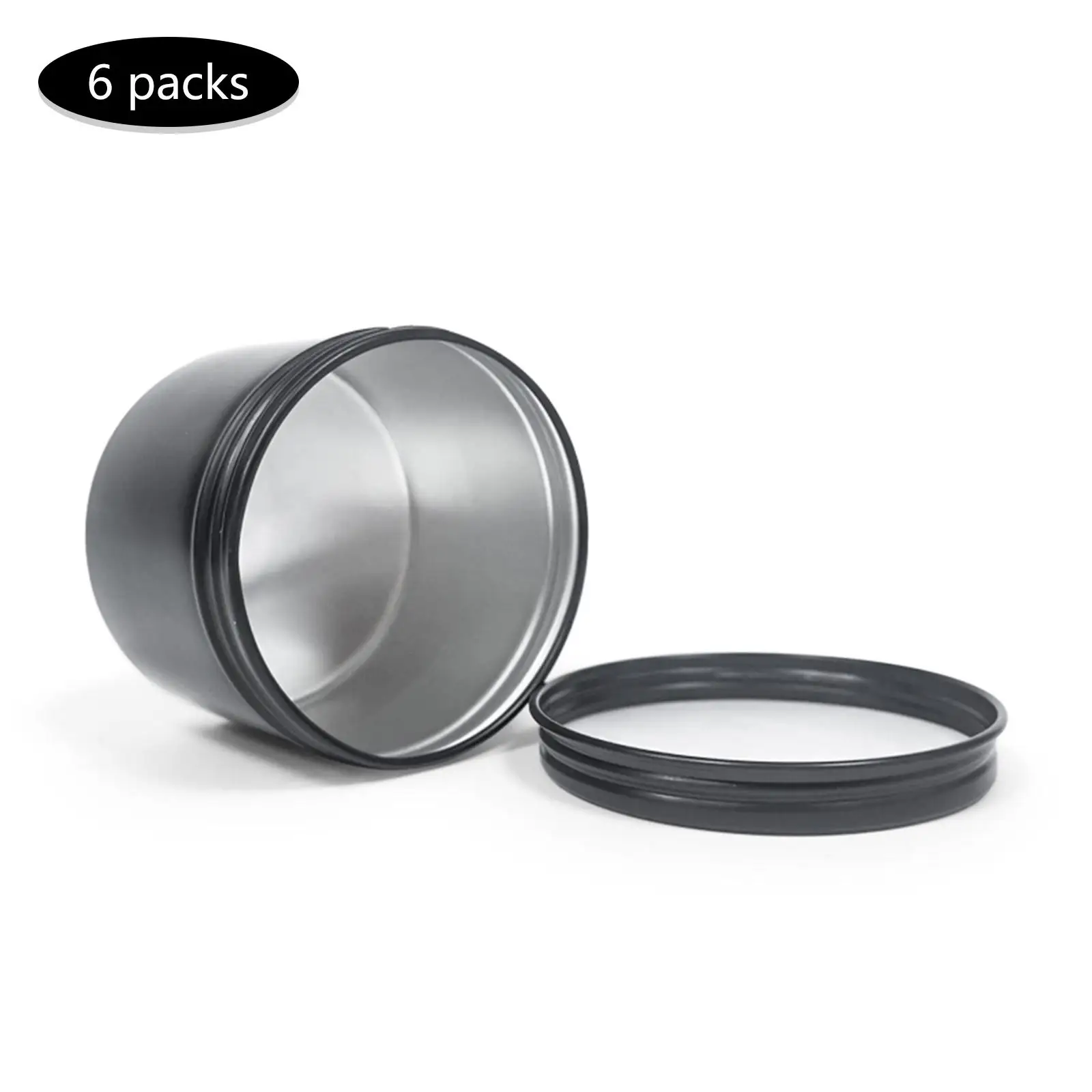 6 Pieces Small Aluminum Cans 150ml Candle Jar Containers for Outdoors Coffee