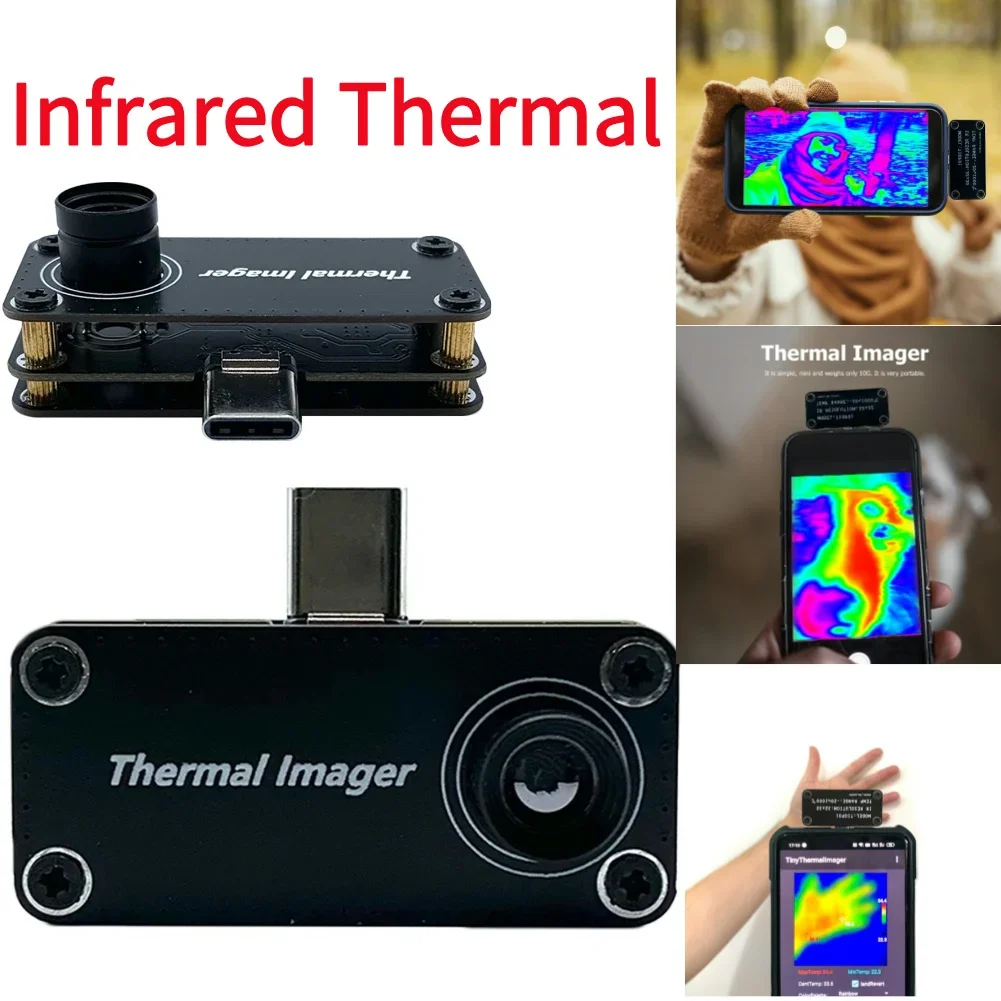 

Type-C Infrared Thermal Imager -20℃~1000℃ Thermographic Cameras Night Vision 32x32Resolution for Android Mobile Phone