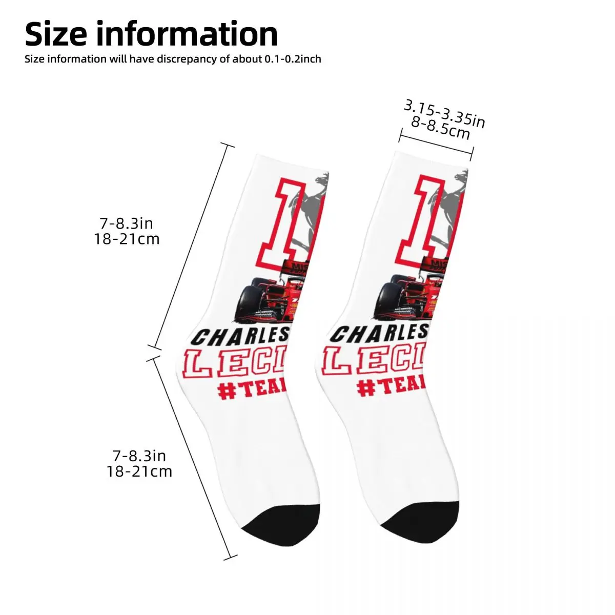 Charles Leclerc F1 Racer accessori uomo donna calzini compressione auto da corsa grafica calzini medi confortevole migliore Idea regalo