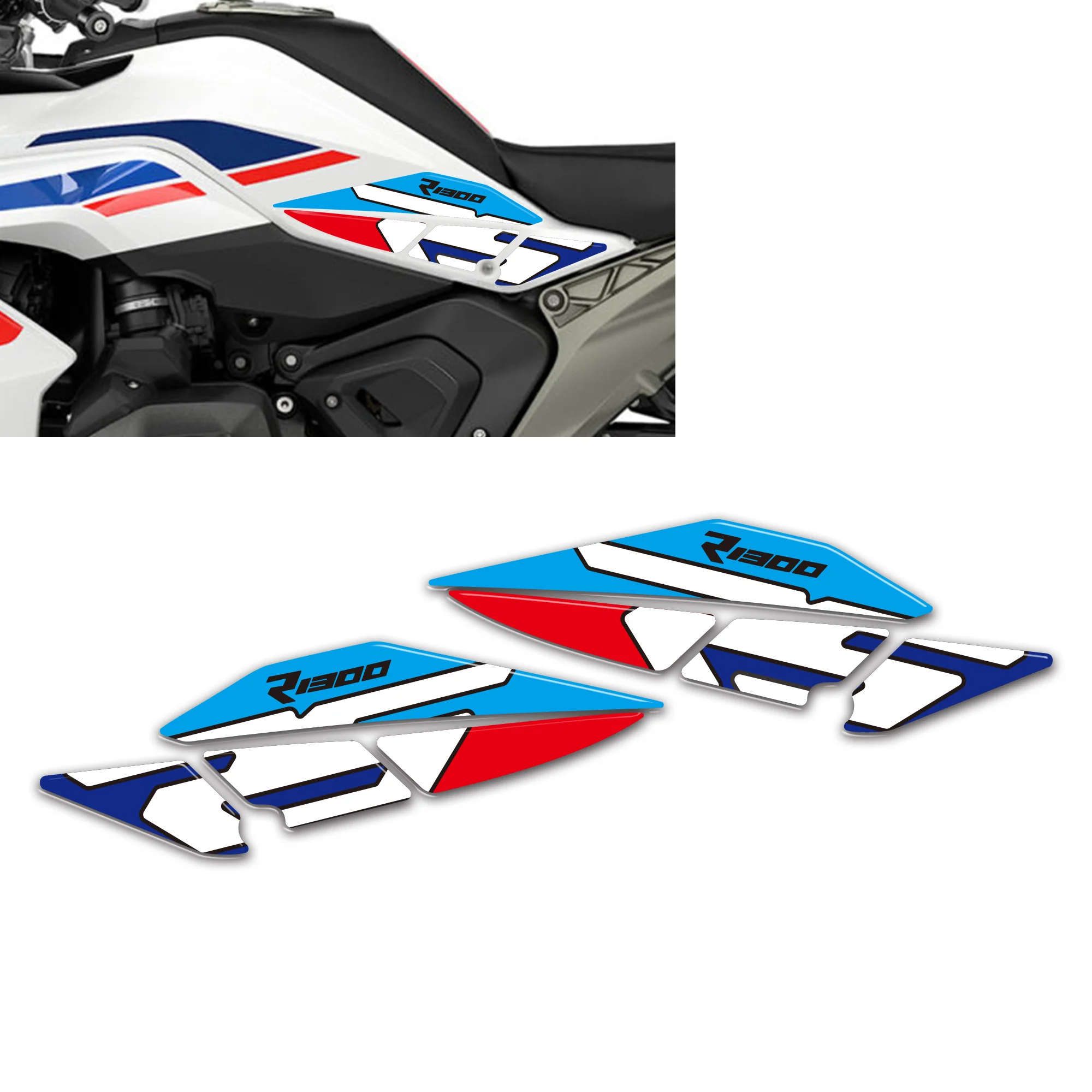 New Motorbike Tank Side Protectors 3D Stickers compatible with R 1300 RS R1300RS