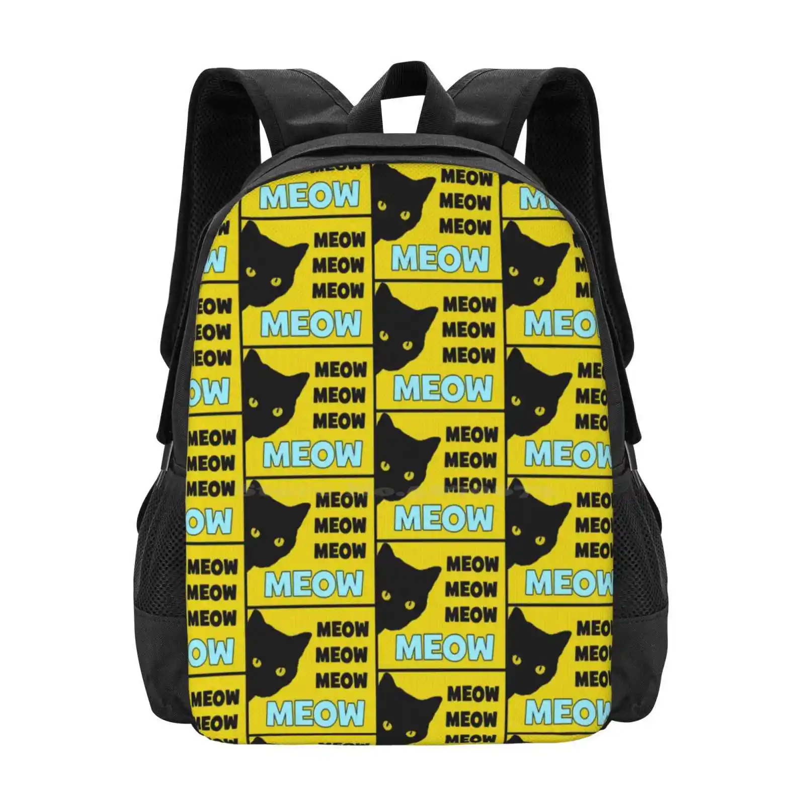 Cat Sir Meows-A-Lot Bag Backpack For Men Women Girls Teenage Sir Meows A Lot Denis Cat Cat Meow Meow Meow Dennis Cat Black Cat