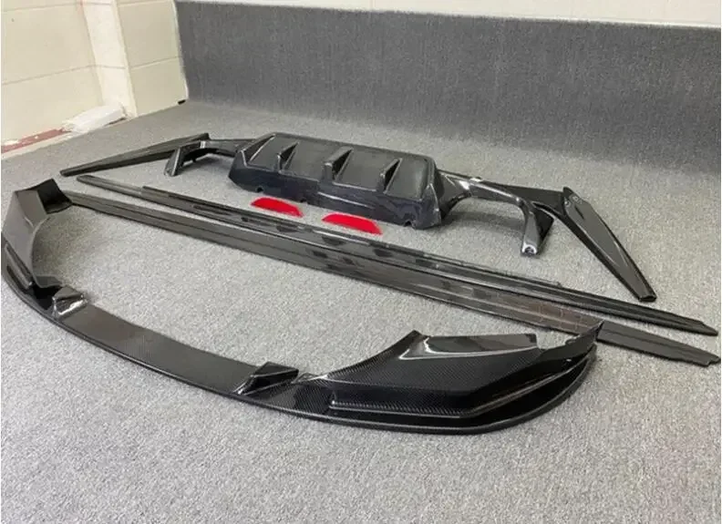 

For BMW G30 G38 2018-2022 Real Carbon Fiber Front Bumper Lip Rear Diffuser Side Skirt Spoiler Cover Body Kit