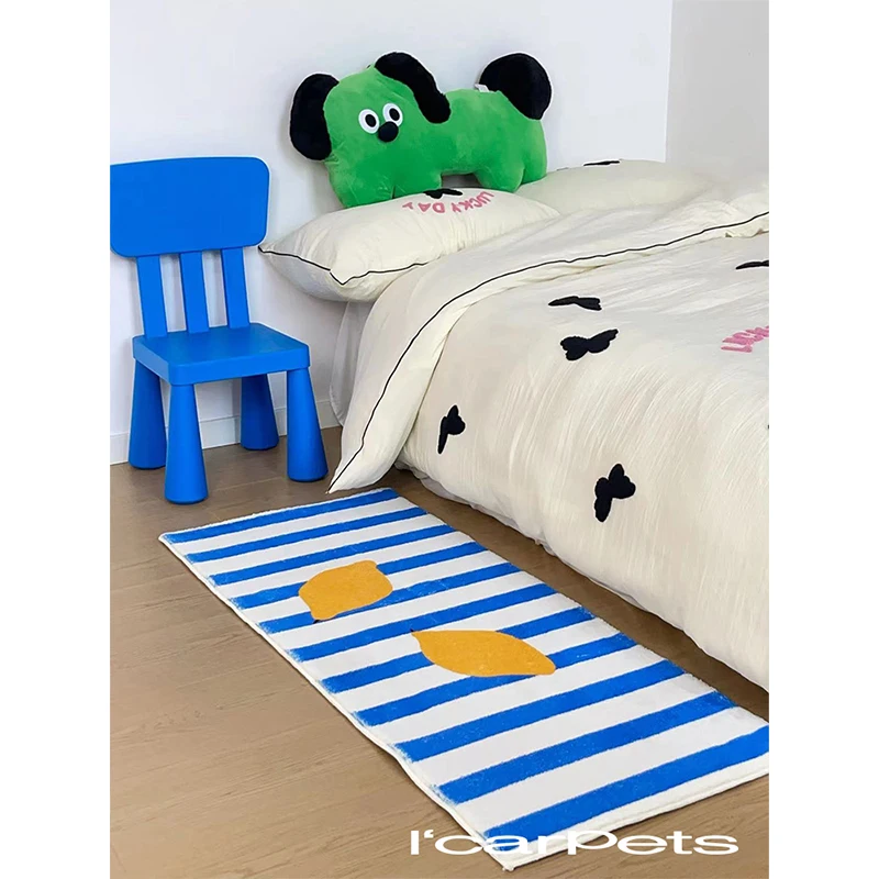 

Ковер из искусственного кашемира с клетчатым узором VIKAMA, прикроватный коврик для спальни, противоскользящий коврик для ванной комнаты, предмет украшения дома