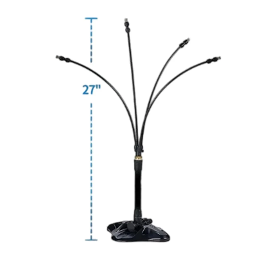 Adjustable Height Misting Cooling System with Brass Nozzles and 26 2FT Hose for Cooling Outdoor Spaces and Events