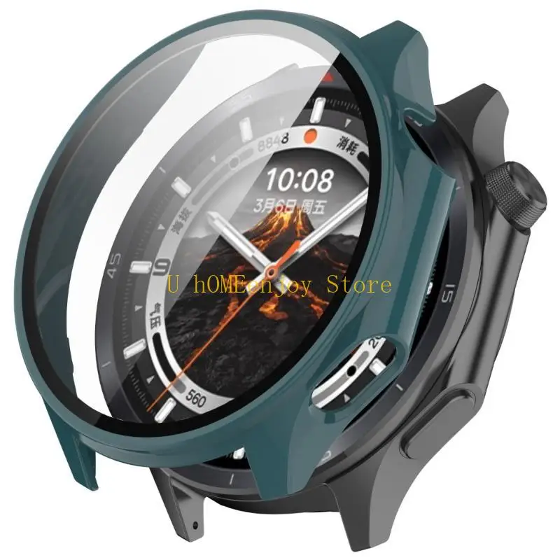 B0KF Watch Case with Tempered Glass Film for Watch 3 Protector Cover Watch Screen Protector Film Smartwatch Shell