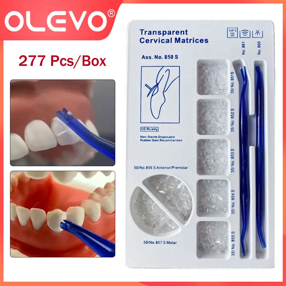 

OLEVO 277 Pcs Dental Transparent Gingival Matrices Composite Gingival Retractor Matrix For Mandibular Anterior Odontologia Tools