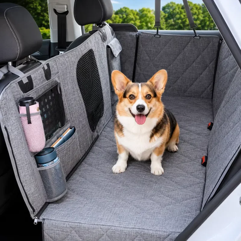 Waterproof Oxford Dog Car Seat Cover Backseat Hammock Non Slip Scratch Resistant Pet Travel Mat for SUV Trucks