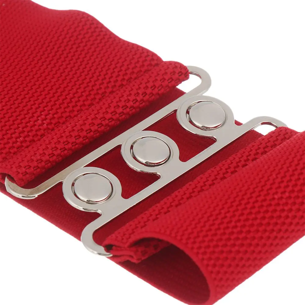 المرأة عادية تمتد السيدات مشبك معدني حزام الخصر فستان Cummerbands الخصر الفرقة واسعة حزام مطاط الإكسسوارات