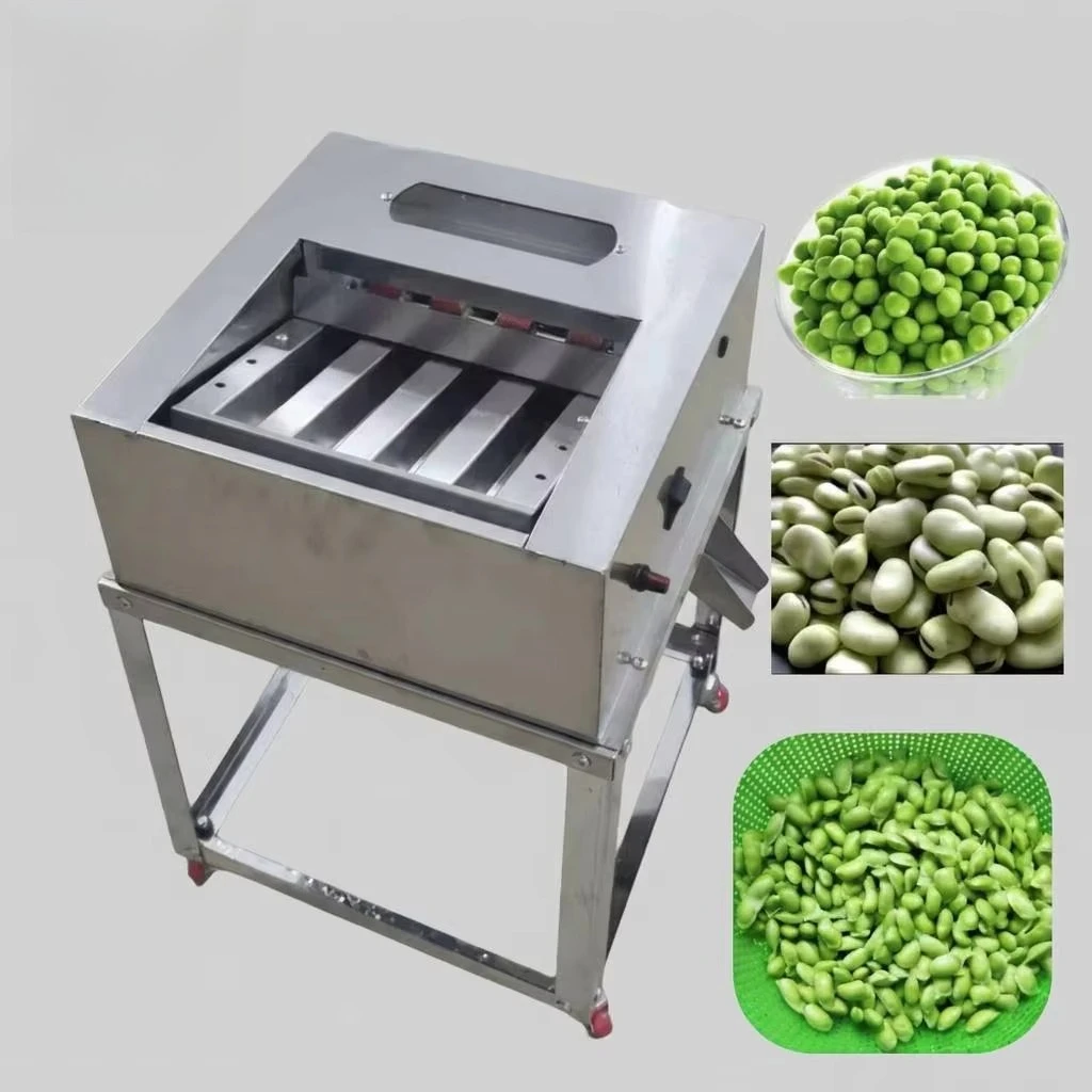 Fresh Edamame Shell Removing Machine Pod Peas Soybean Broad Sheller Bean Peeling Shelling Machine for Pigeon Pea Chickpea Lentil