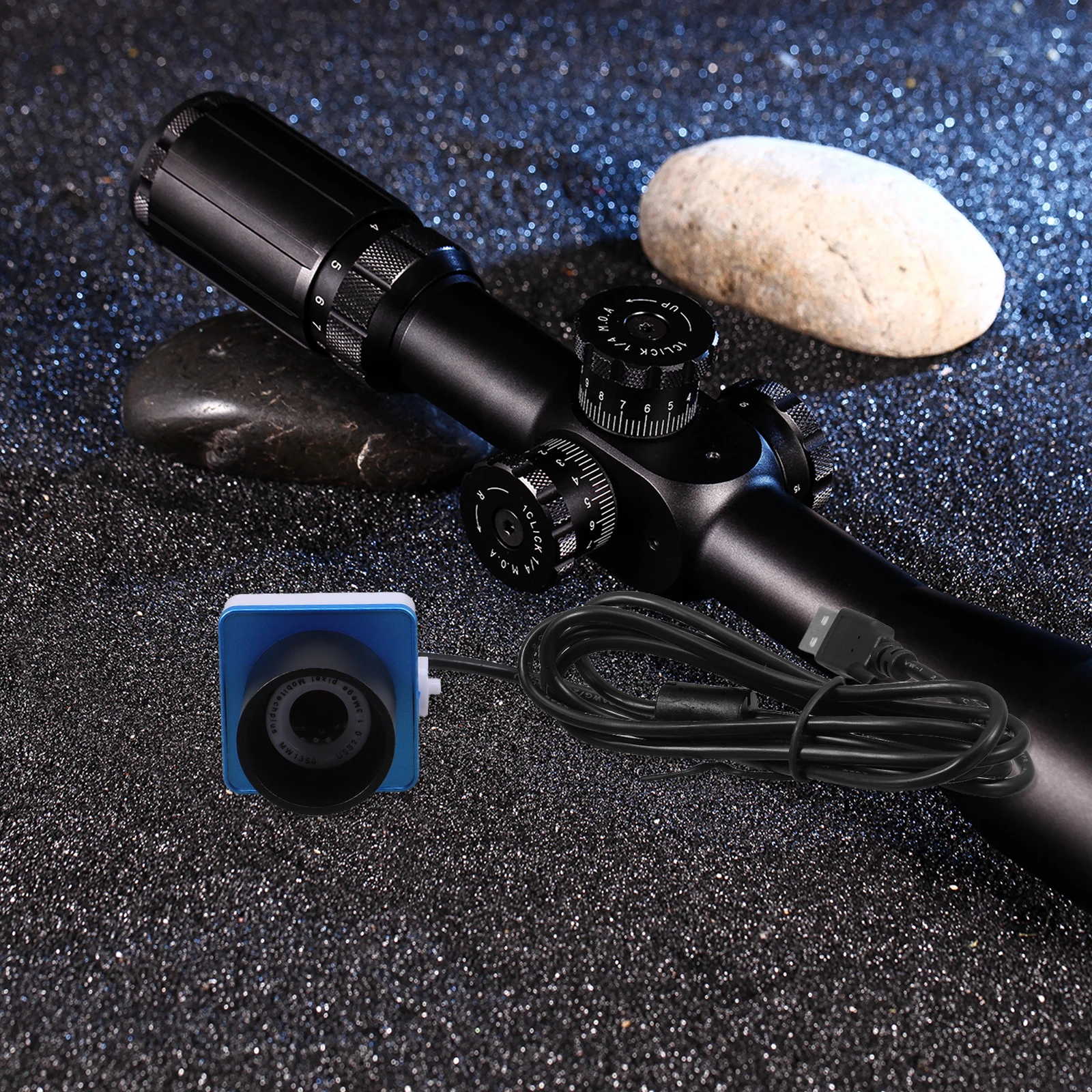 

Telescope Camera 80W Digital Eyepiece High-Definition USB Connection for Astrophotography Beginner Friendly Portable Design