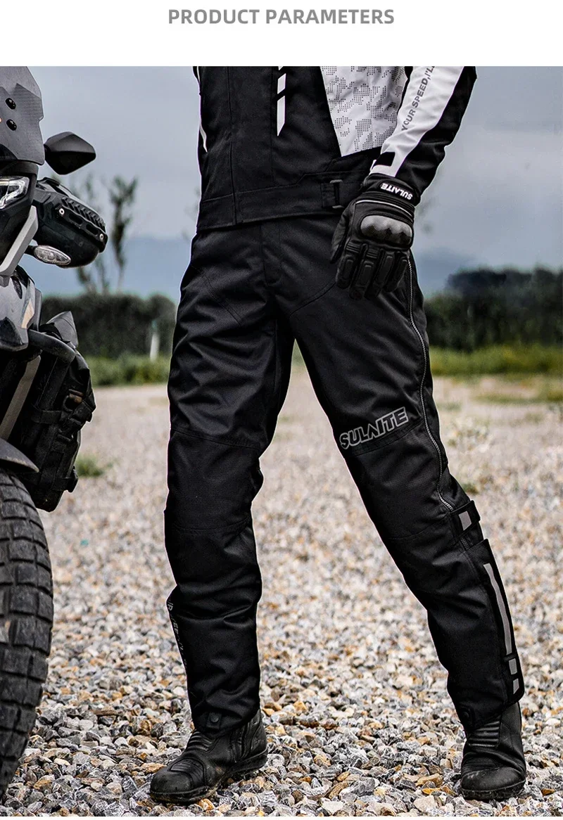 

Motorcycle Windproof Pants Winter Warm Motorcycle Riding Pants Waterproof Against Cold Removabl Motocross Quick-release Trousers