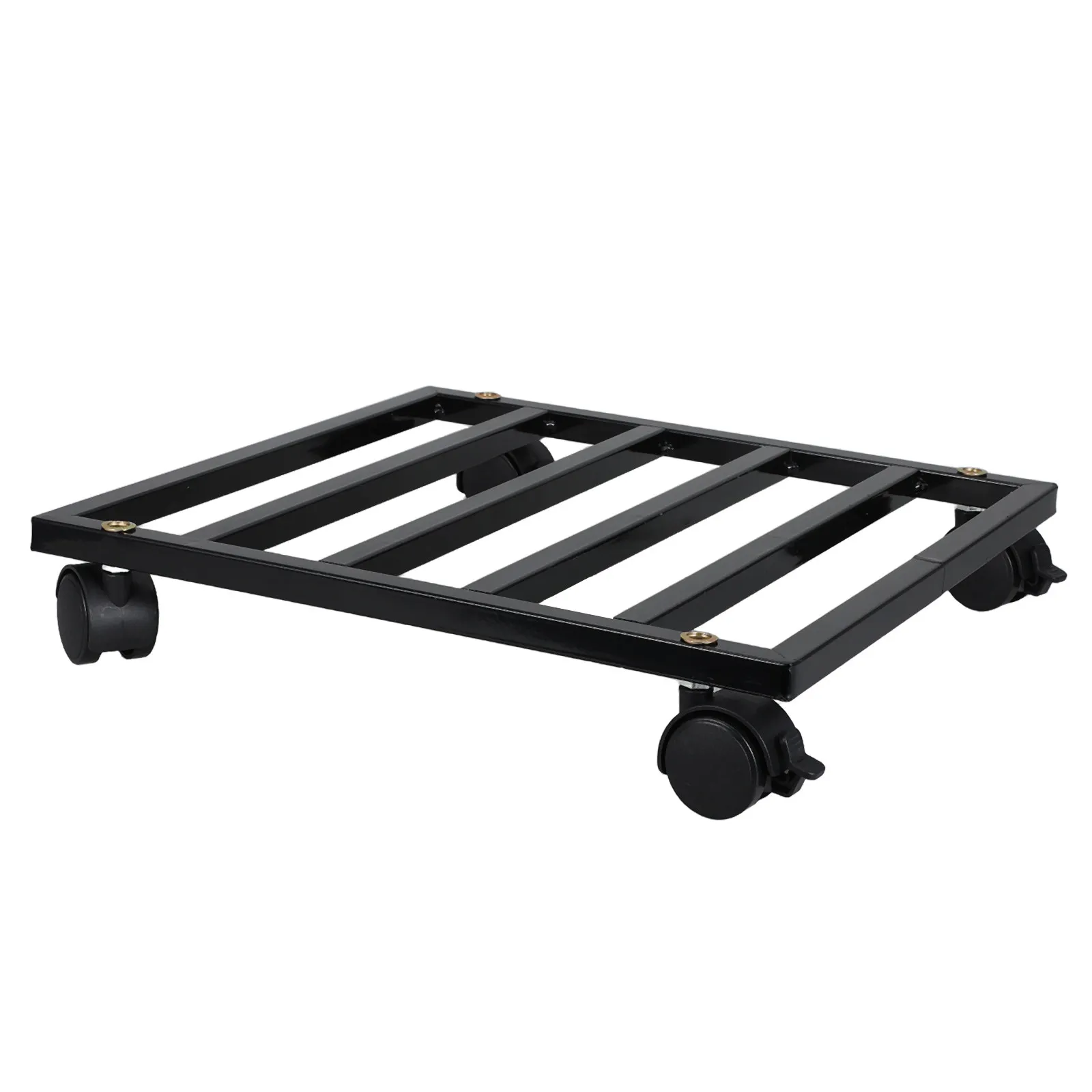 Metal Rolling Plant Stand Holder Iron Plant Pot Stand Square Flower Locking Casters Corrosion-resistant Outdoor