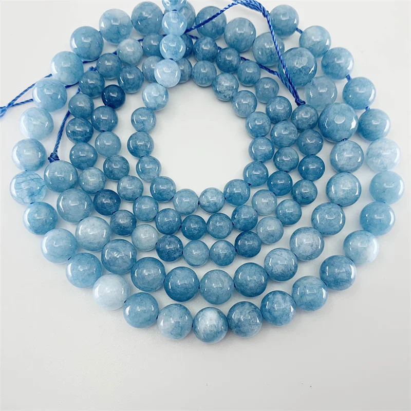 4/6/8/10/12mm natural aquamarine agat pedra 1 fio/lote grânulo redondo solto espaçador contas para fazer jóias descobertas diy pulseira