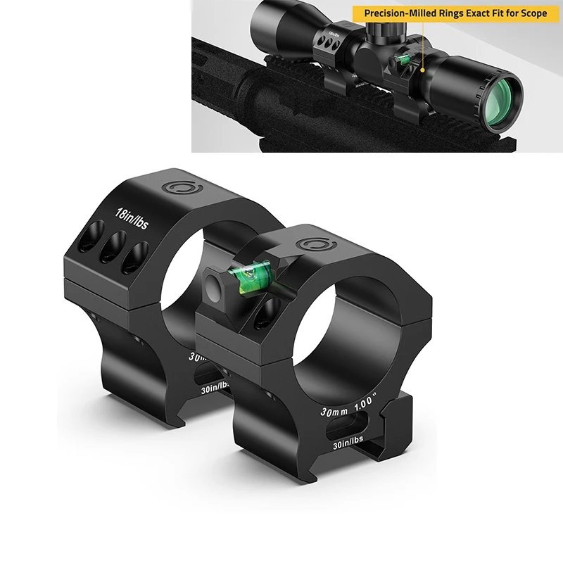 CVLIFE 30mm Scope Rings Scopes Mount with Level Bubble for Picatinny Rails - Low Mediuem High Profile  0.9