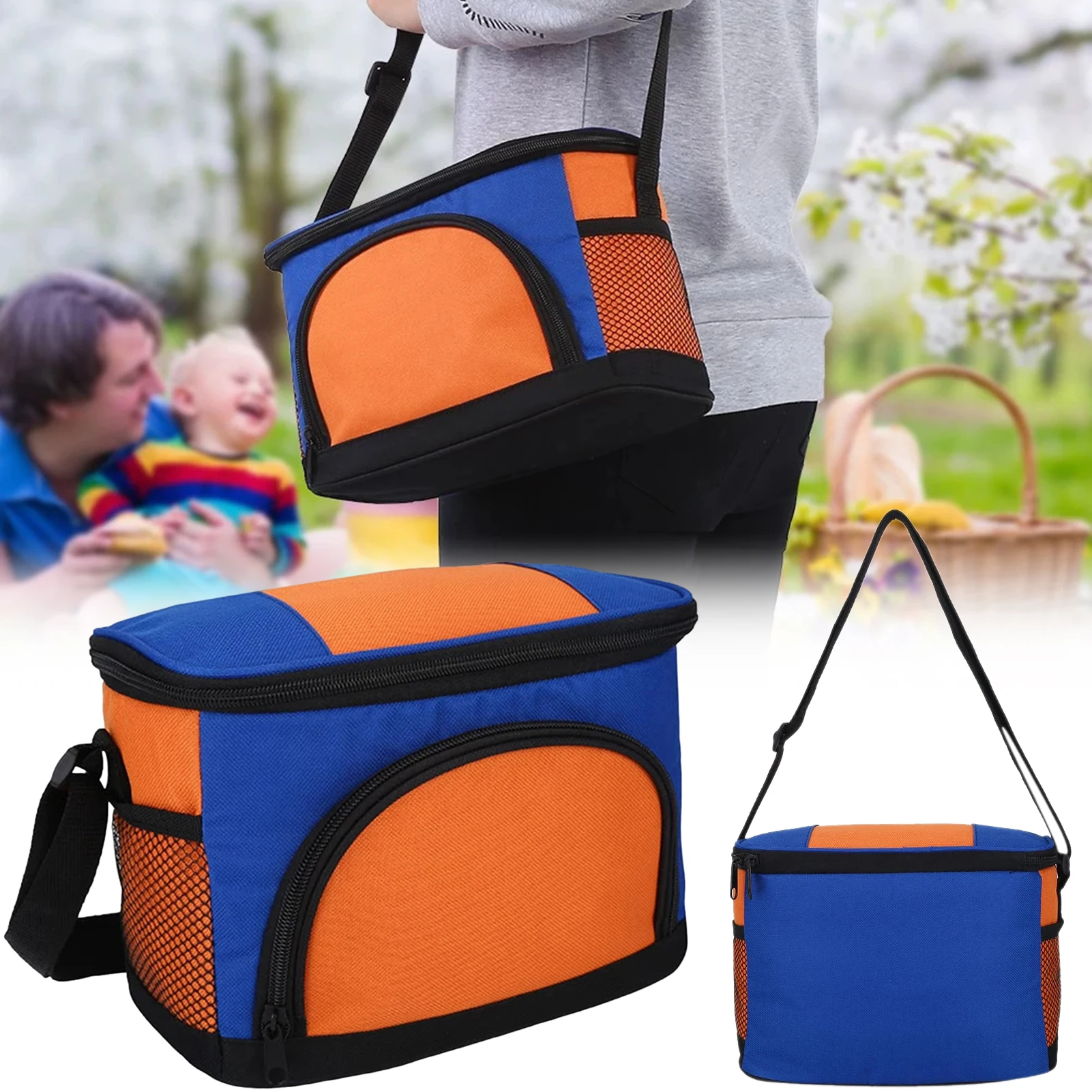 

Многоразовый ланч-бокс для мужчин и женщин с регулируемым плечевым ремнем для офиса, пикника, пешего туризма, пляжа