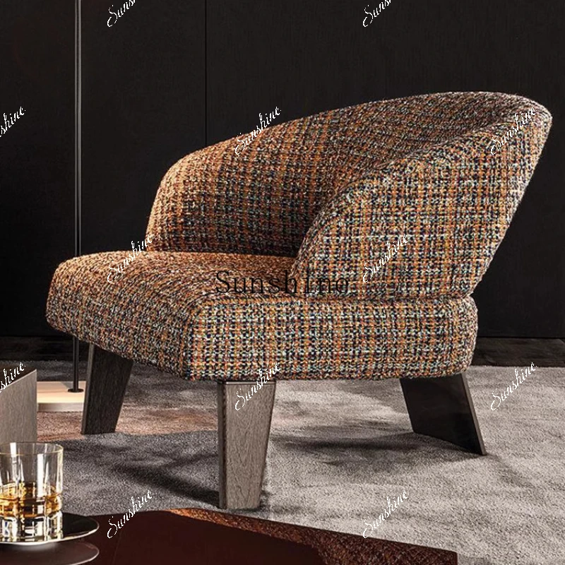 Italian light luxury model house villa living room single leisure chair hotel clubhouse negotiation chair  FT