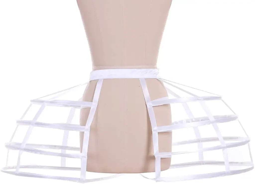 Women's Double Bustle Cage Underskirt Petticoat Victorian Pannier Hoops