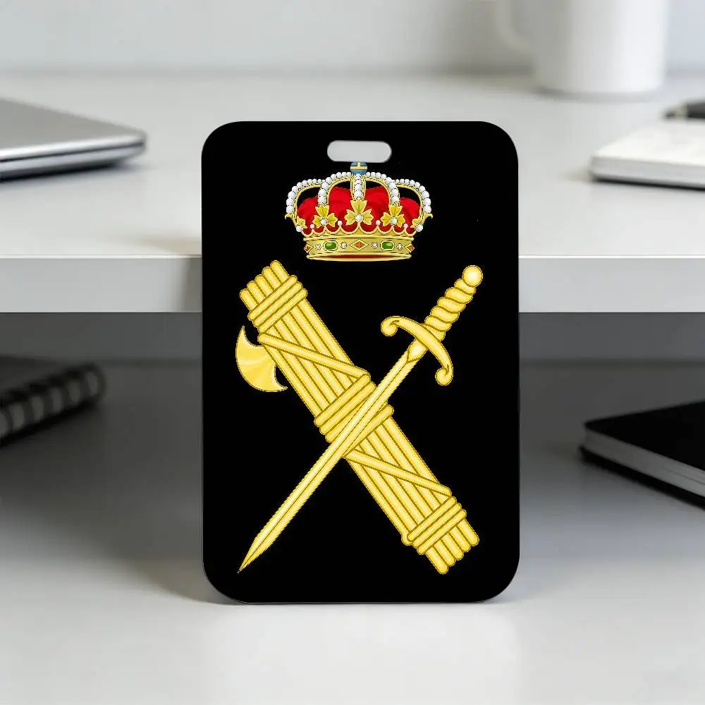 S-Spanish C-Civil G-Guard Coole Transparente Kartenhalterung Mitarbeiter Plastik-Schiebehülle Lanyard Arbeits-Ausweistasche Bus – Detail 4