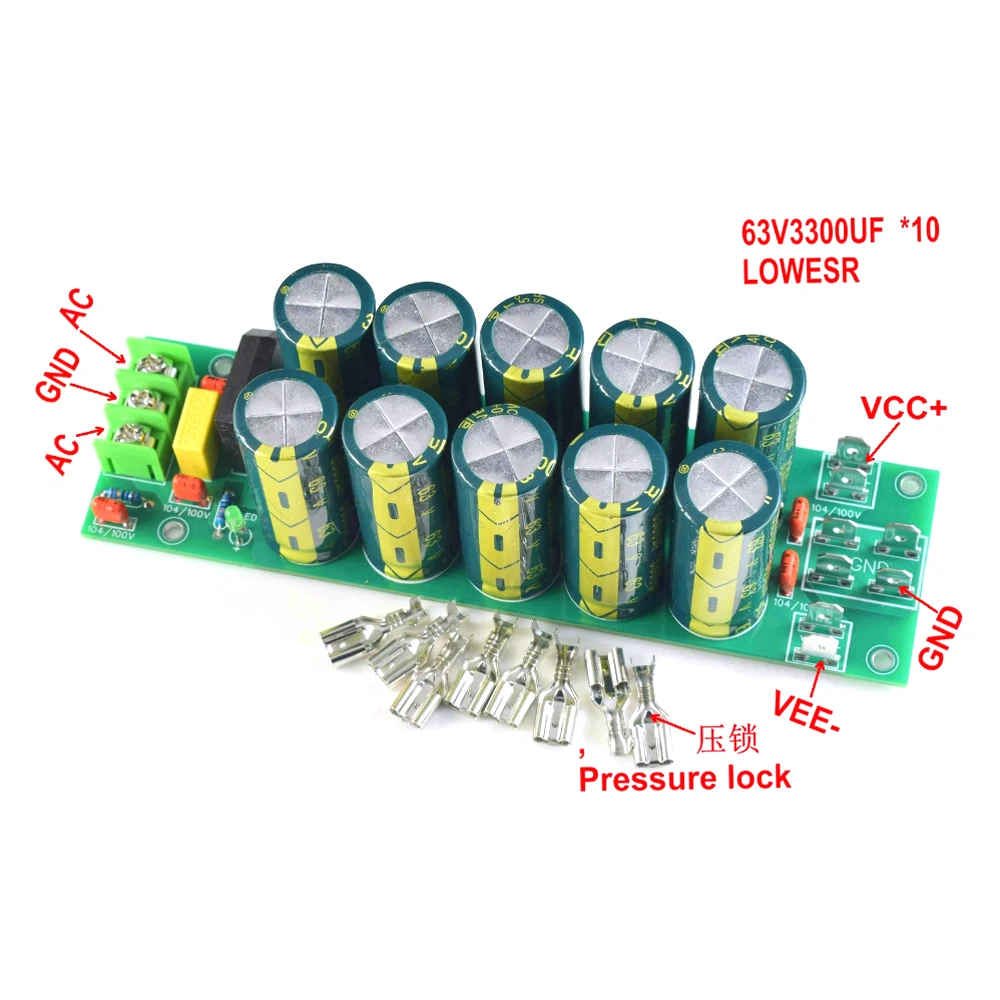 لوحة إمداد الطاقة المعدلة 50 فولت 63 فولت 3300 فائق التوهج 4700 فائق التوهج 2200 فائق التوهج * 10 مخصصة لمضخم الصوت MX من سلسلة L