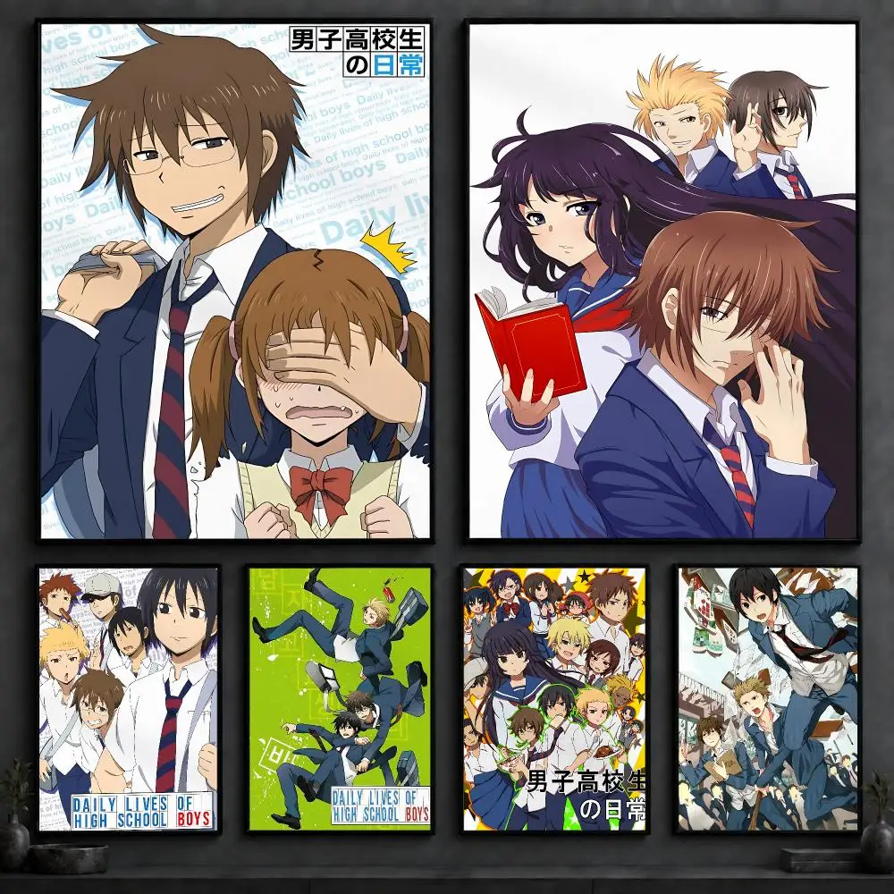 Anime D-Daily Lives of High School BoysS Poster Art  Self-Adhesive No Glue Residue Wall Decor for Bedroom Living Room
