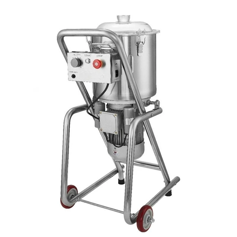 

Large-capacity stainless steel vegetable and fruit cutting and stirring crusher, commercial catering mobile cart type chopper