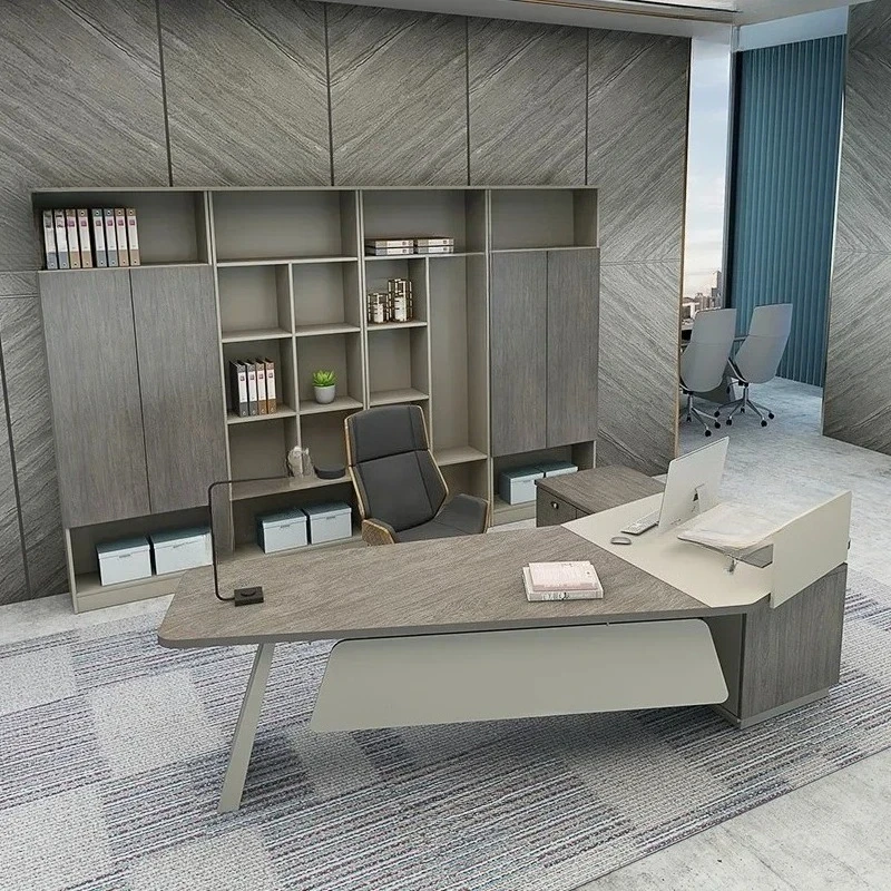 Corner Office Computer Table Standing Model Y Organiser Executive Study Desk Drawers Black Mesa De Escritorio Office Furnitu