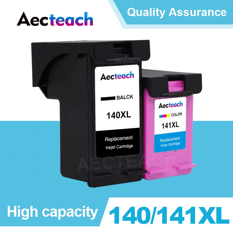 Aecteach 140XL 141XL Replacement Ink Cartridge for HP 140 141 hp140 hp141 for Photosmart C4583 C4283 C5283 Deskjet D4263 C4480