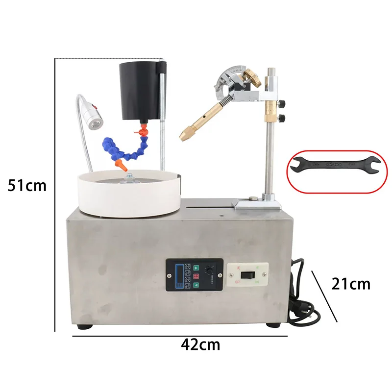 Gemstone Grinder, Upgraded Digital Display, Robotic Arm-Mounted Gemstone Faceting Machine, Flat Grinder
