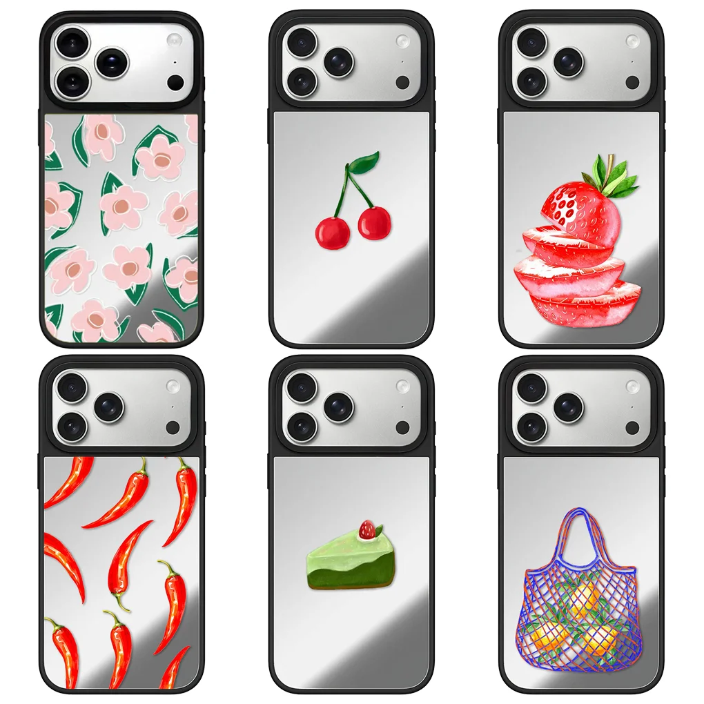 

Red Pepper Mirror Surface Magnetic Case: Compatible with IPhone 17 16 15 14 13 12 Pro Max 17 Air