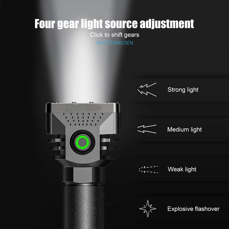 Portable 6 LED Super Powerful Led Flashlight High Power Torch Light USB Rechargeable Tactical Flashlight Emergency Camping Lamp