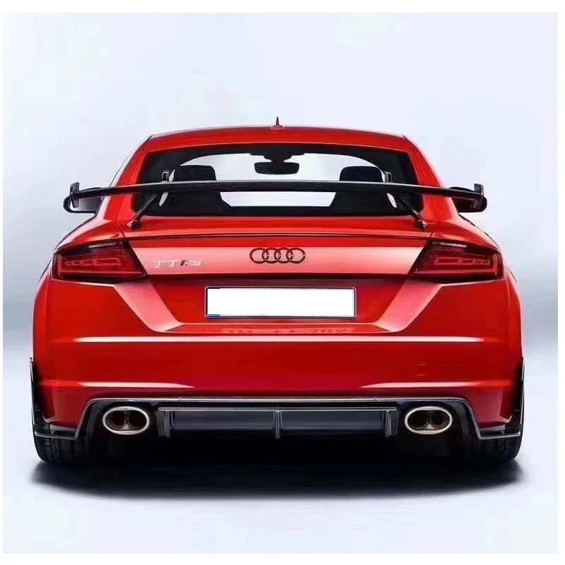 For New TT TTS TTRS MK3 Real Carbon Fiber Rear lip   AUDIs  Car Styling rear 